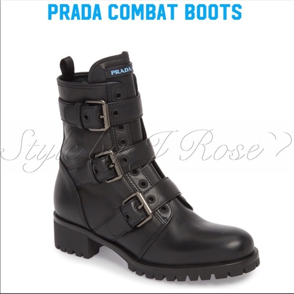 Prada Shoes - AUTHENTIC Prada Leather Combat Boots